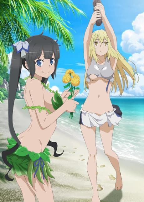Постер аниме: Is It Wrong to Try to Pick Up Girls in a Dungeon? II: Is It Wrong to Go Searching for Herbs on a Deserted Island?